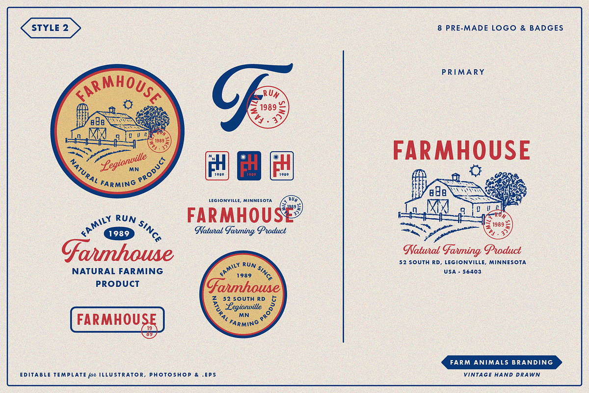 Farm Animals Branding preview 4