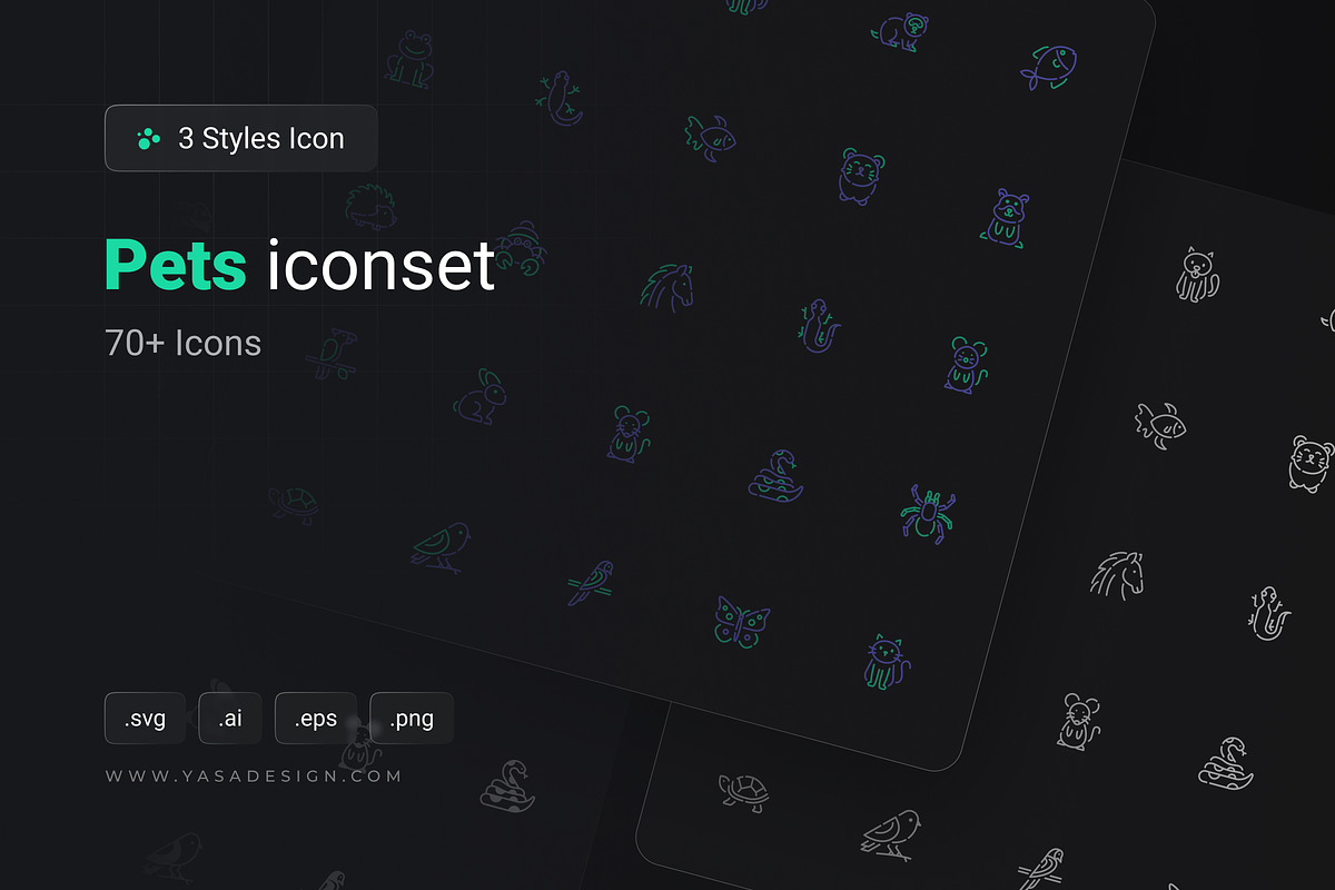 Adorable Pet Icons Collection, an Icon by Yasa Design Studio (Photo 1 of 4)