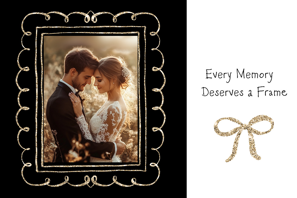 Whimsical Gold Frames Hand drawn, a Graphic by Solo Art Original (Photo 13 of 14)