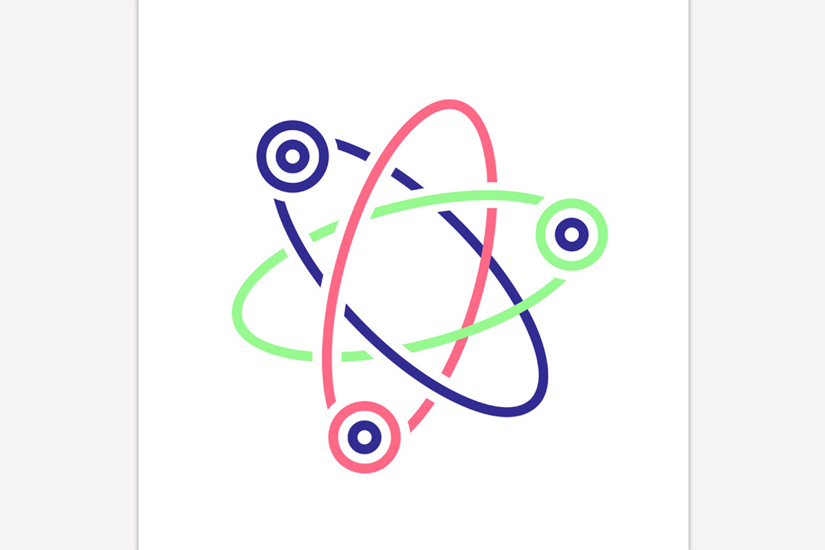 Nuclear power icon, sign.  Editable, an Outline Icon by Anna's Shop