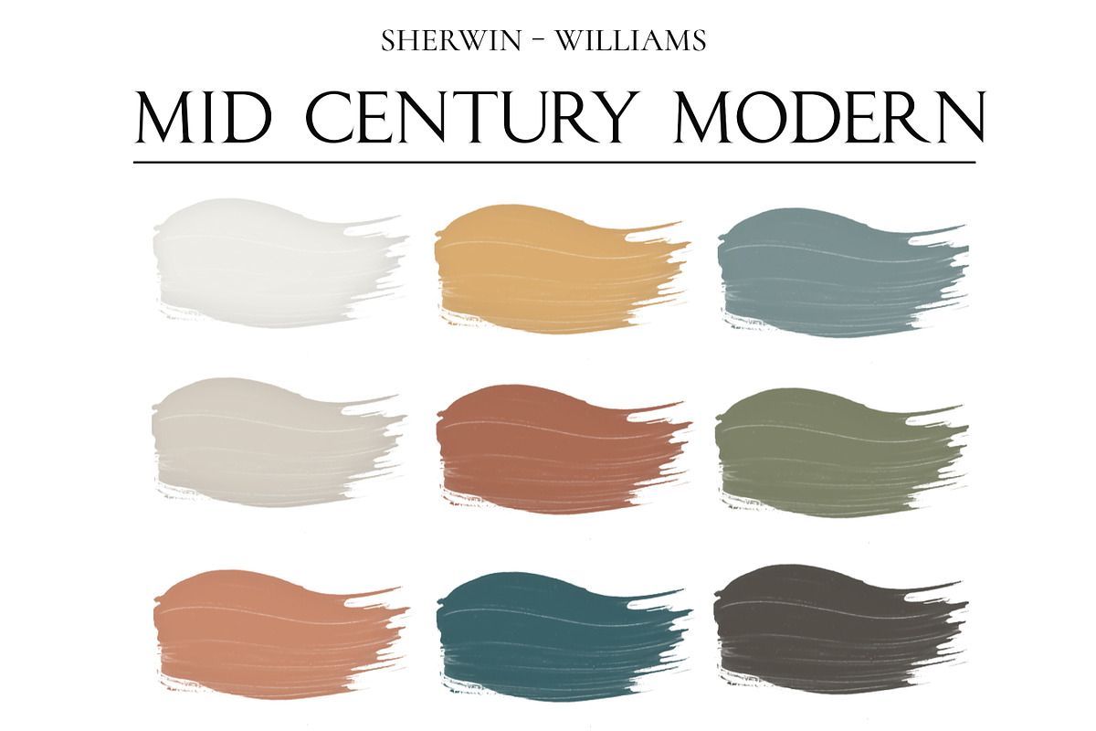 Sw Mid Century Modern Paint Palette, a Presentation Template by CONCEPT COLORS (Photo 2 of 9)
