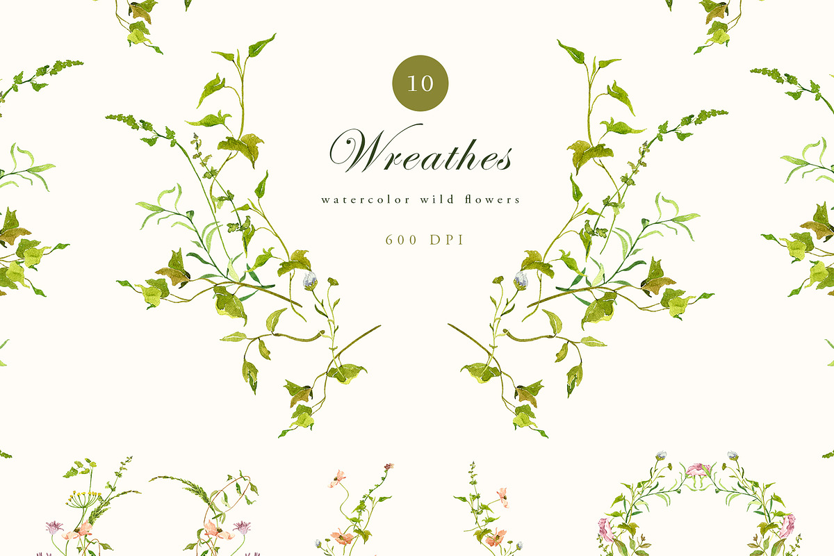 Watercolor wildflower, dried botany, a Decorative Illustration by MariGraphic boutique (Photo 5 of 12)