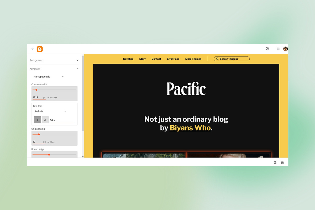 Pacific: Big bold photo-blog theme, a Templates & Theme by Heybi (Photo 5 of 6)
