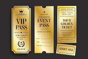 Golden Ticket Template Set, an Invitation Template by BrandPacks (Thumbnail 3 of 6)