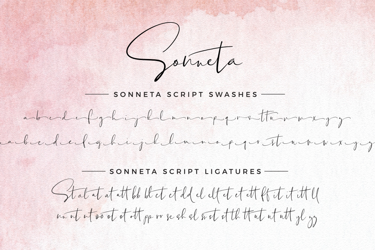 Sonneta Script, a Script Font by DISTRICT 62 STUDIO (Photo 14 of 14)