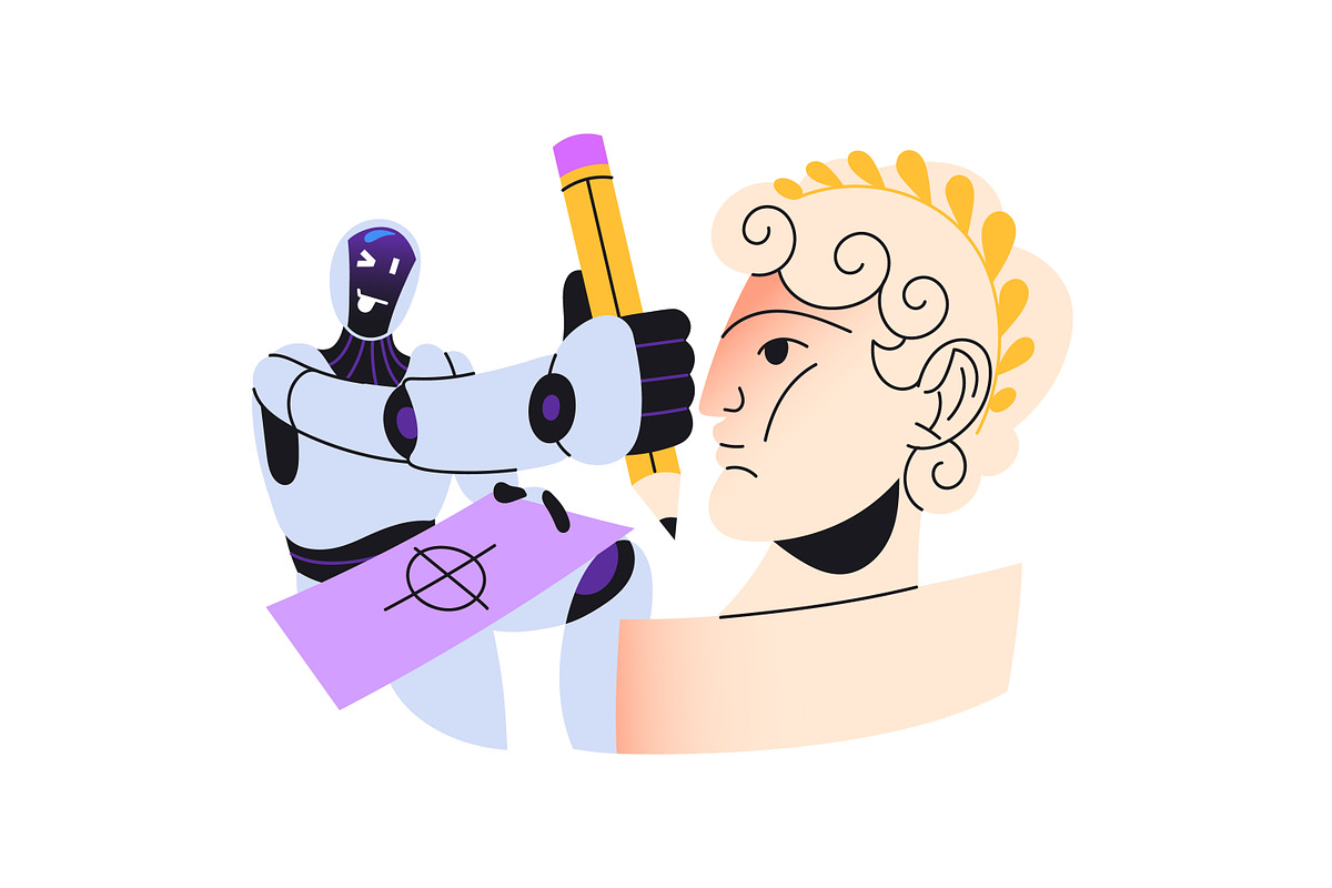 Artificial intelligent concept set, a Technology Illustration by PaperTrident (Photo 2 of 9)