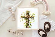 Watercolor Wildflowers Cross Clipart, an Illustration by CraftArtStudio (Thumbnail 6 of 6)
