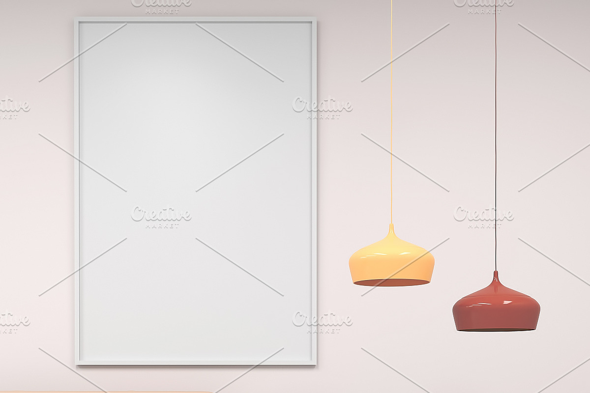 Interior mockup with frame, a Product Mockup by 2D/3D (Photo 5 of 8)