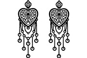 Heart Chandelier Earring, an Object Graphic by Designer_Momina (Thumbnail 5 of 5)