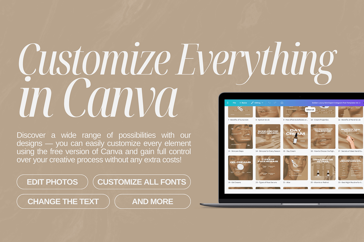 Aesthetic Skincare Insta Templates, a Social Media Template by Xenié Creative (Photo 7 of 10)