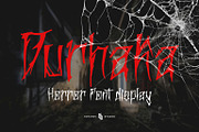 Durhaka - Horror Font Display, a Blackletter Font by Kincrev Studio (Thumbnail 1 of 6)