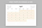 Monthly Planner 2027 (MP021-27), a Stationery Template by mikhailmorosin (Thumbnail 2 of 4)
