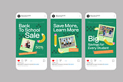 Green Back to School Instagram Post, a Social Media Template by Neermana (Thumbnail 4 of 4)