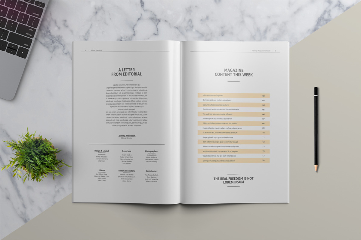 KELENS - Clean Magazine Template, a Magazine Template by Indotitas (Photo 2 of 9)