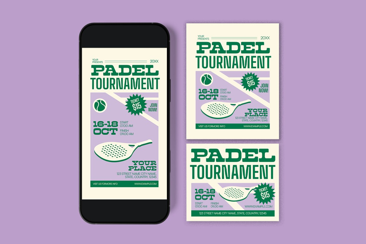 Padel Tournament Flyer preview 3