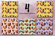 watercolor roosters family & 2017, an Animal Illustration by Graphobia (Thumbnail 11 of 13)