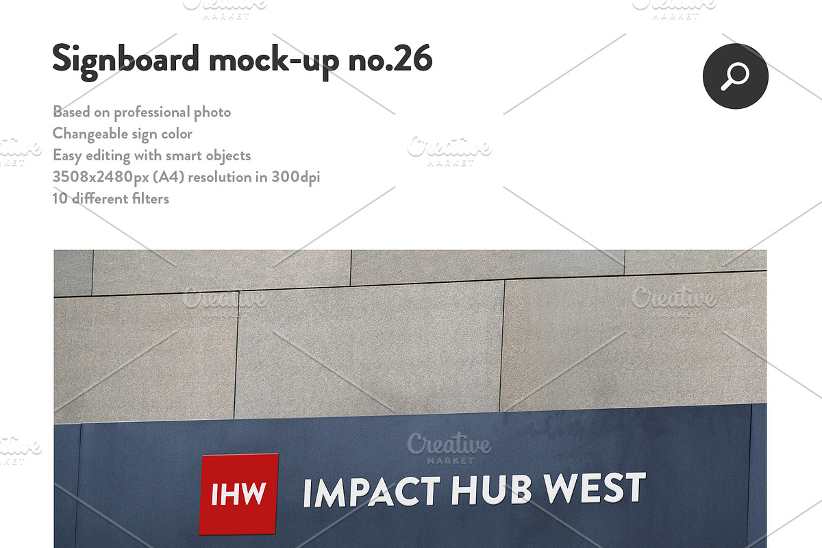 50 sign facade signboard logo mock, a Product Mockup by PrintPixel (Photo 28 of 53)
