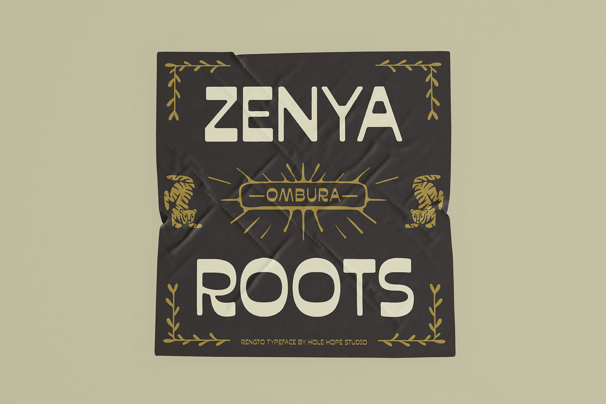 Rengto – Folk Antique San Serif, a Sans Serif Font by Hole Hope Design (Photo 8 of 10)