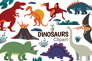 Dinosaurs Clipart Set