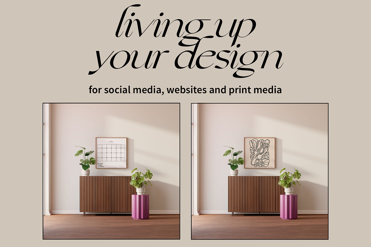 Artwork Frame Mockups Square Ratio, a Household Mockup by Bonumo (Photo 8 of 10)