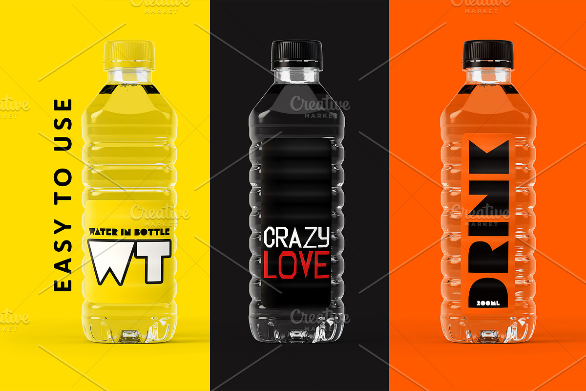 Photoshop Bottle Mockup PSD, a Packaging Mockup by LESZ Design (Photo 4 of 7)