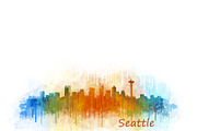 10xFiles Pack Seattle Skylines, an Illustration by HQPhoto Store (Thumbnail 2 of 10)