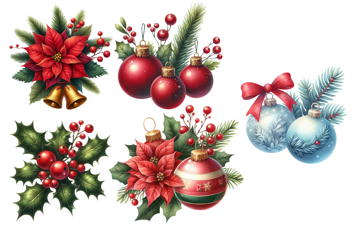 Cute Christmas Clipart, an Illustration by Designworld (Photo 4 of 5)