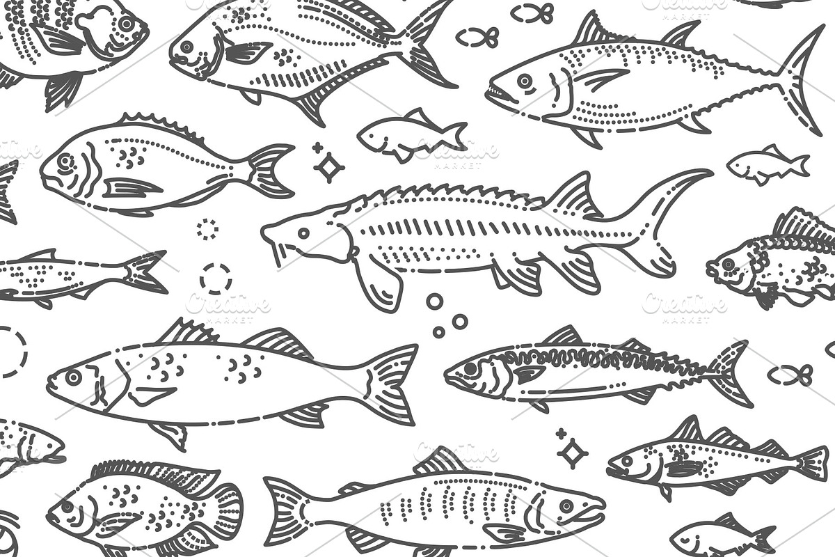 Vector Illustration With Fish, an Animal Illustration by Tettygreen (Photo 3 of 3)