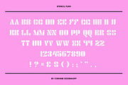 Stencil Funk: A Funky Stencil Font, a Sans Serif Font by Corinne Dodenhoff (Thumbnail 2 of 5)