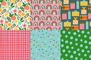 Tropical Christmas Clipart Paper Set, a Seasonal Illustration by Studio Hello Joy (Thumbnail 3 of 3)