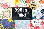 92% OFF Watercolor flowers BUNDLE, a Work Illustration by LABFcreations (Thumbnail 6 of 8)