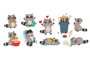 Cute raccoon character. Little, an Animal Illustration by YummyBuum