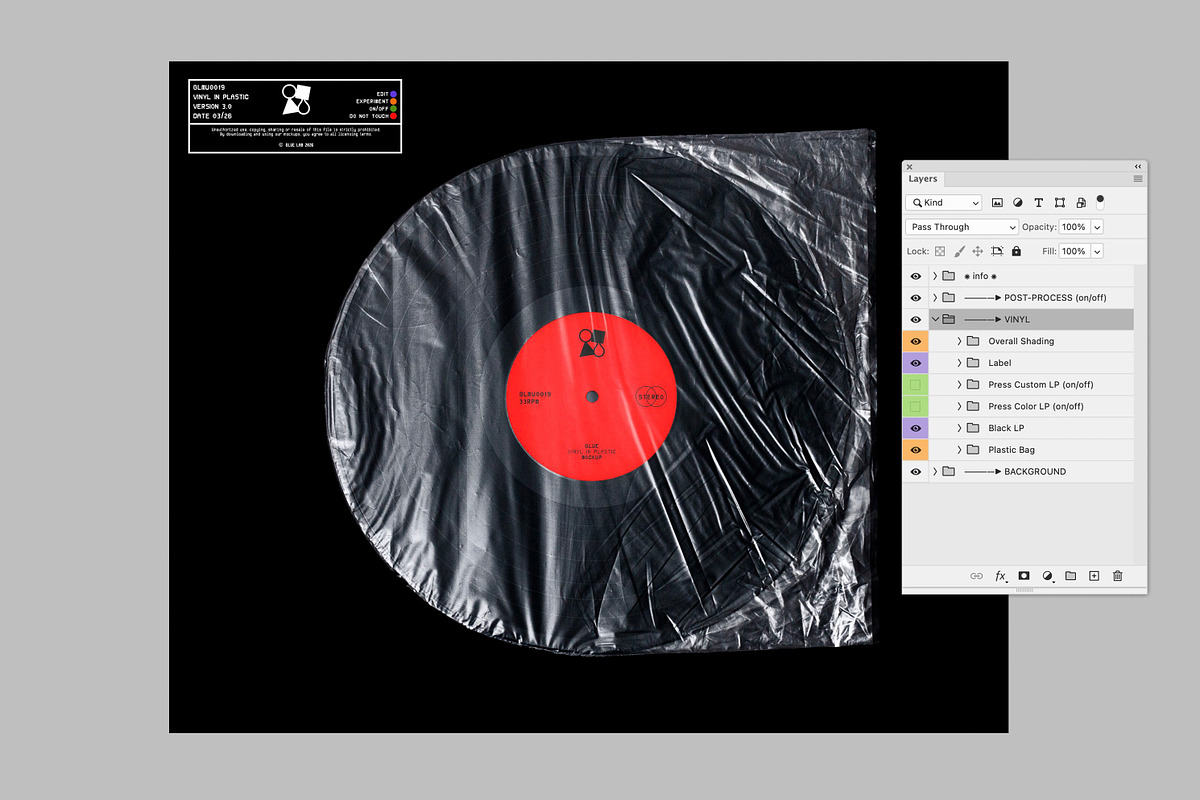 Vinyl in Plastic Mockup, a Packaging Mockup by Glue Lab (Photo 4 of 4)