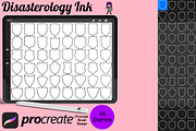 Shields Set 2 Procreate Brush Stamps, a Brush Add-On by Disasterology Ink (Thumbnail 1 of 10)