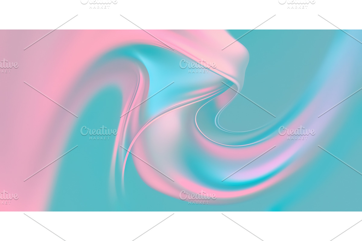 Pastel Colors Swirl in an Abstract, an Illustration by BazziBa♥