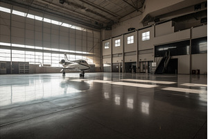 empty terminal, with private jet, a Transportation Photo by Sergey Kotenev