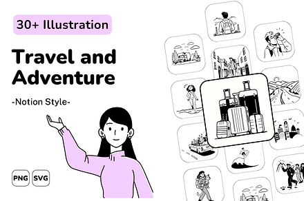 Travel-Adventure Notion Illustration