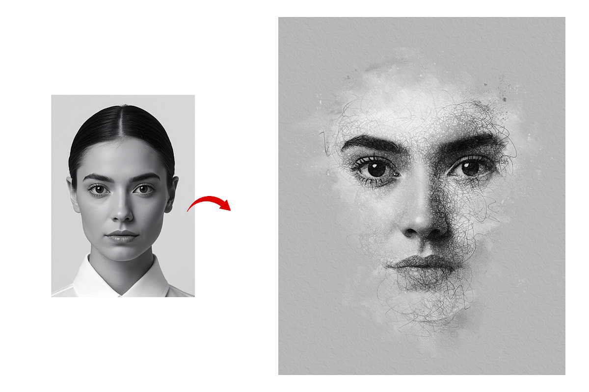 Mixed Art Photo Effect Template, an Action Add-On by Photoshop Action (Photo 2 of 14)