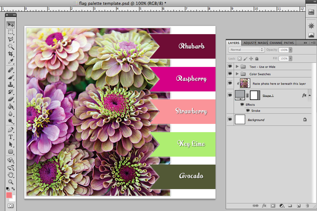 Flag Color Palette Layout for Blogs, a Websites & App Template by Horvatron (Photo 3 of 5)