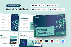 Brand Guideline Education Scientific, a Branding & Logo Template by twinstd
