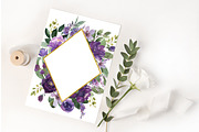 Purple Floral Wreaths & Frames, an Illustration by Graphic Blue Bird (Thumbnail 5 of 6)