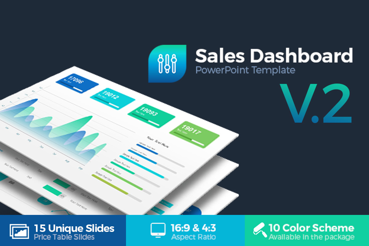 Sales Dashboard Powerpoint, a Presentation Template by Brandearth RRGraph (Photo 1 of 6)