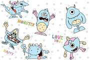Kids Patterns & Alphabets - Monsters, a Pattern Graphic by Pixavics (Thumbnail 3 of 7)