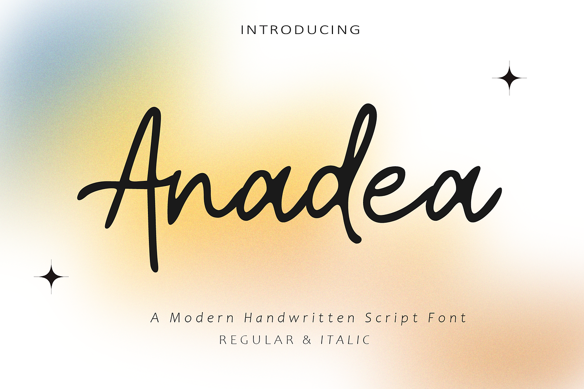 Anadea - Script Font, a Script Font by Ibrahima_Studio (Photo 1 of 9)