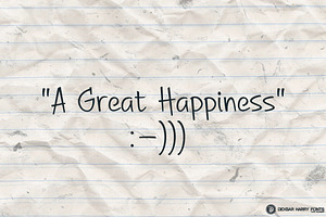 A Great Happiness - Handwritten Font