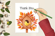 Positive Whimsical Fall Birds Bundle, an Illustration by Creative Art (Thumbnail 7 of 9)