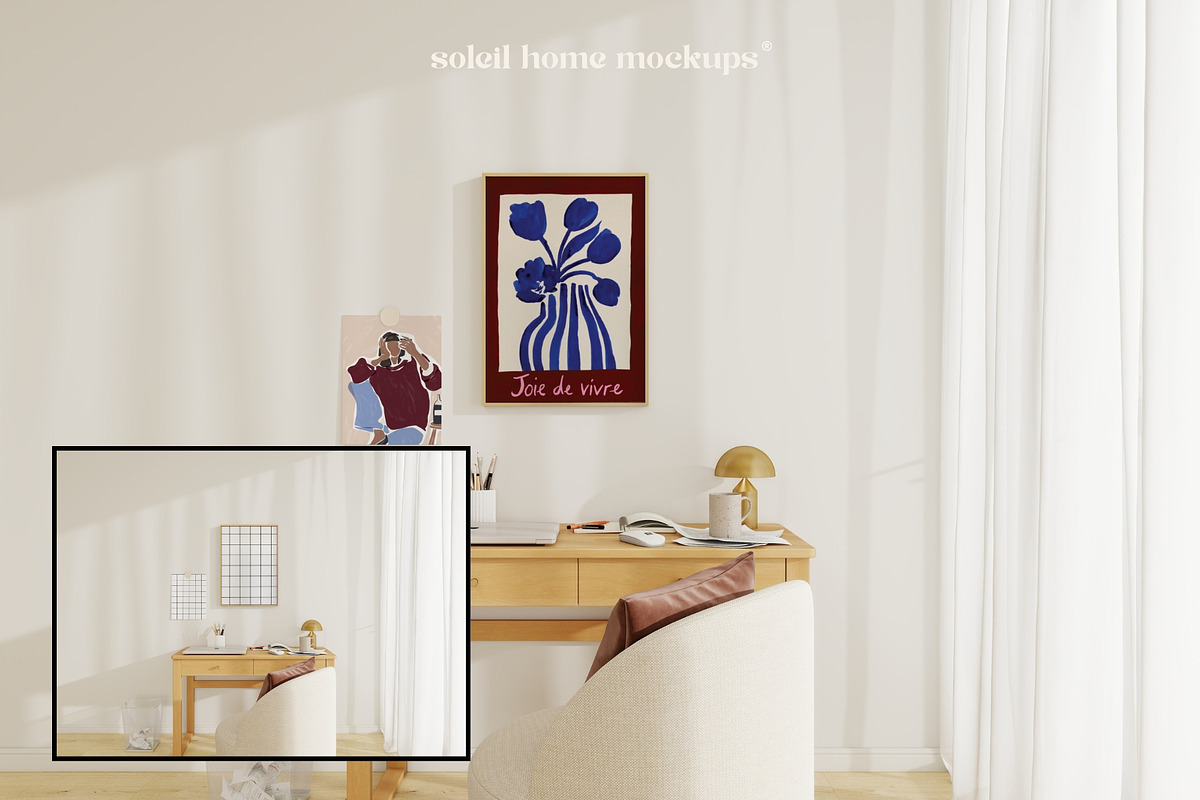 NEVA | Cozy Office Frame Mockup Set, a Household Mockup by SoleilHomeMockups (Photo 7 of 11)