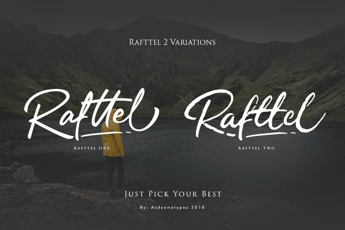 Rafttel Font preview 2