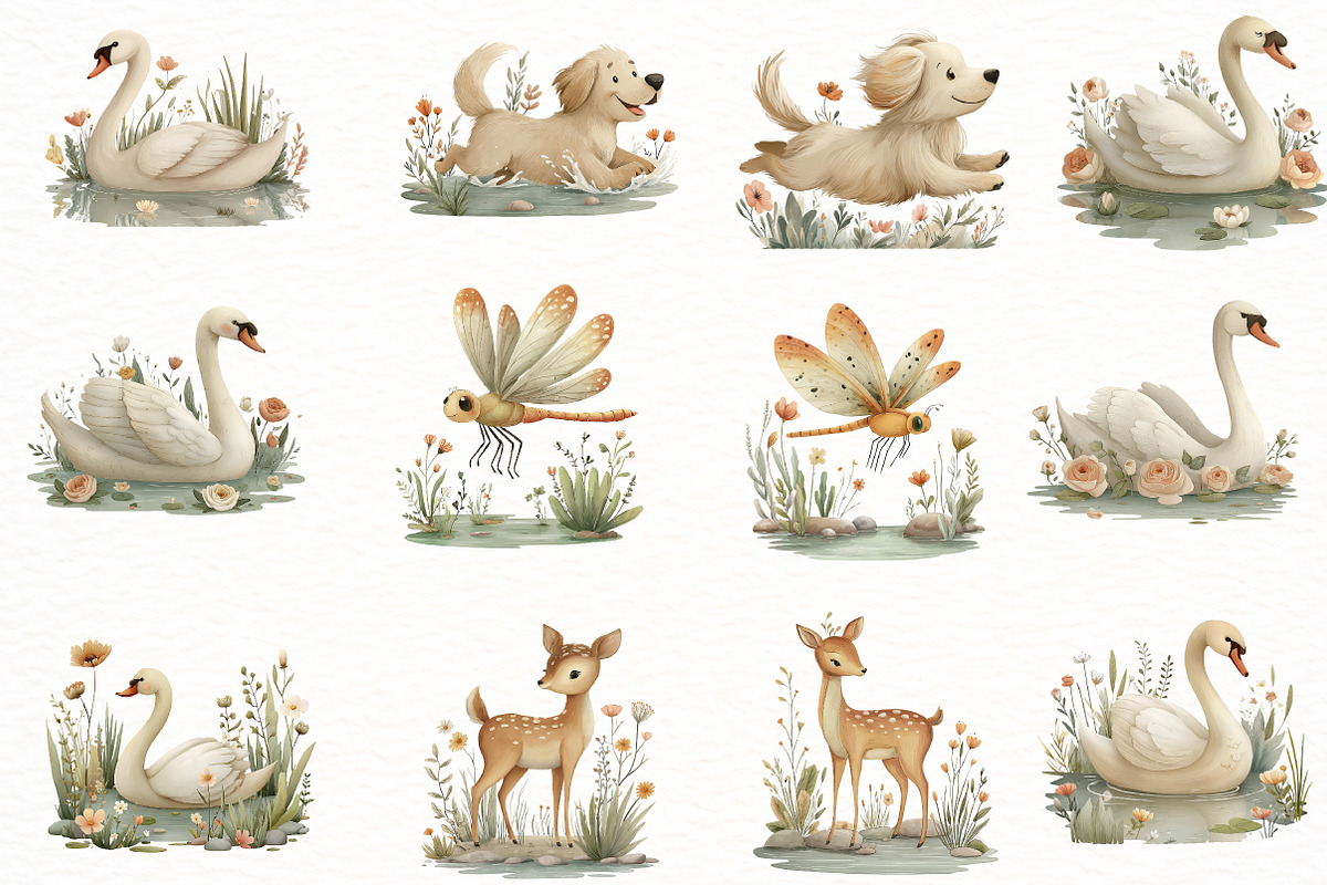 Summer Lake & Nature Clipart, an Illustration by Designworld (Photo 3 of 8)