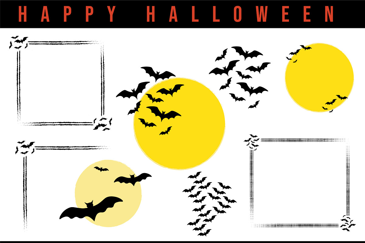 Spooky Halloween Frame Designs, a Background Graphic by SaaDesigns
